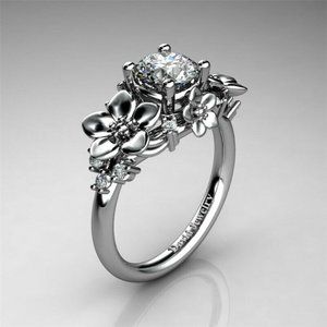 Flori's Multi 925 White Topaz Ring sz 6